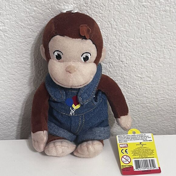 Marvel Toys Bean Bag Curious George in Overalls Plush Stuffed Animal 2005 w/ TAG - Picture 14 of 14